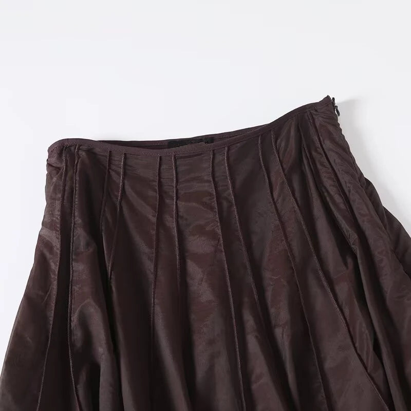 Luxury High-Waist Mesh Cotton Skirt