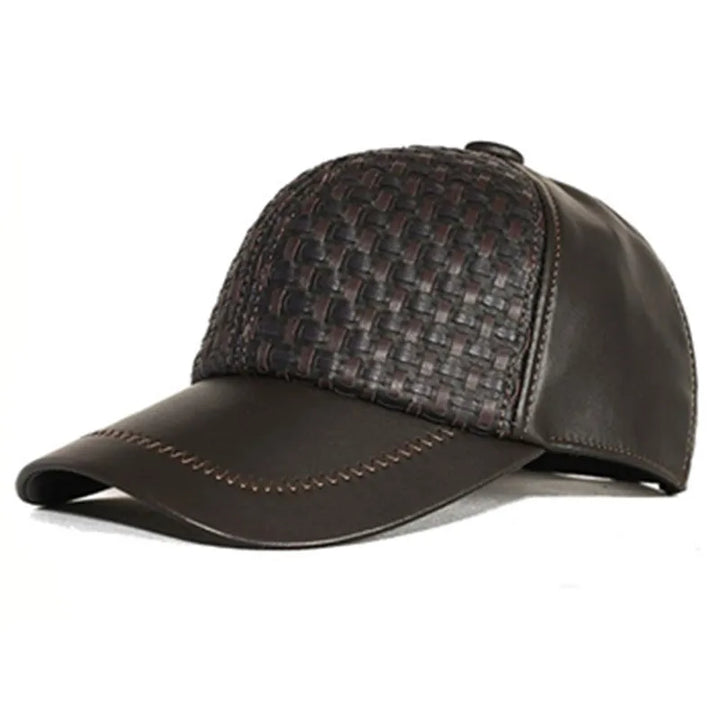 Lavish Natural Leather Men's Baseball Cap