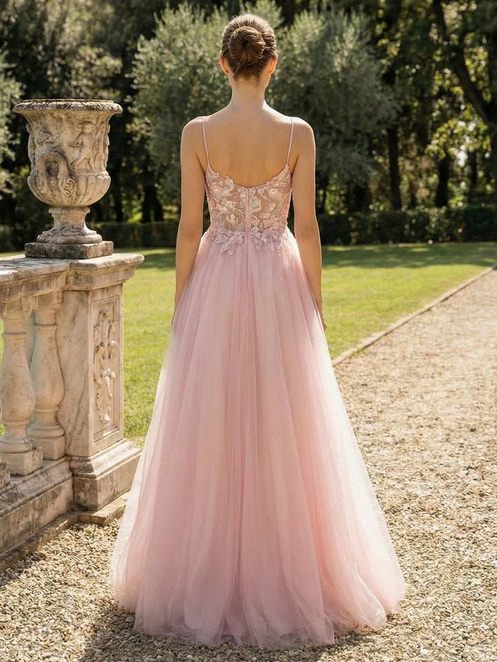 Charming Lace Tulle A-Line Prom Dress