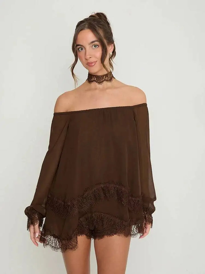 Stylish Long Sleeves Backless Blouse