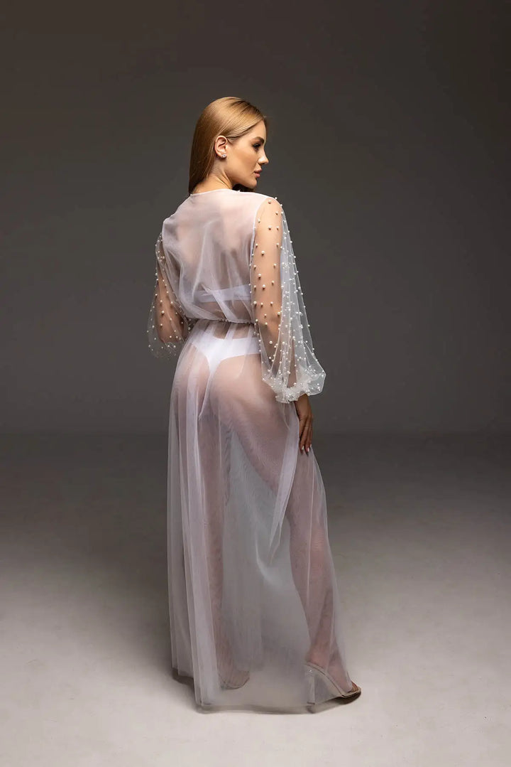 Stunning Light Pearls Dressing Gown