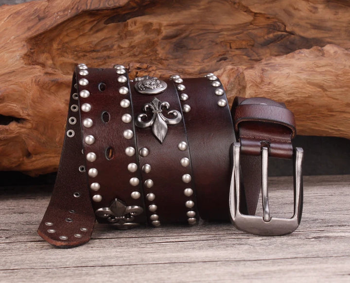 Stylish Metal Rivet Cowboy Belt