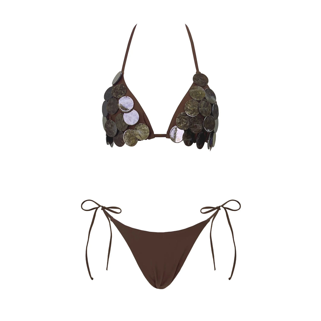 Classic 3Pcs Shell Swimwear