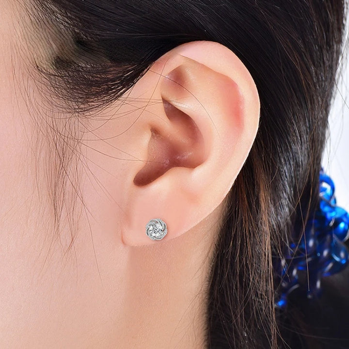 Trendy Snowflake Stud Earrings