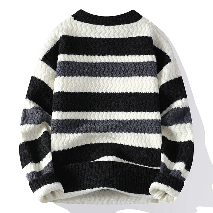 High End Casual Striped Sweater