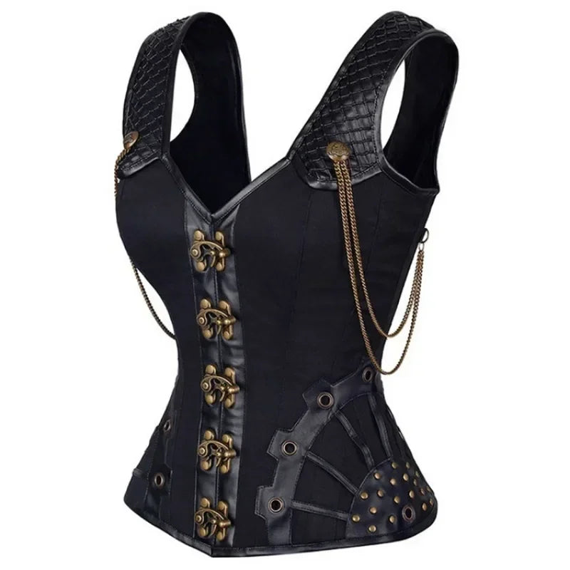 Gothic Slim Shoulder Straps Corset