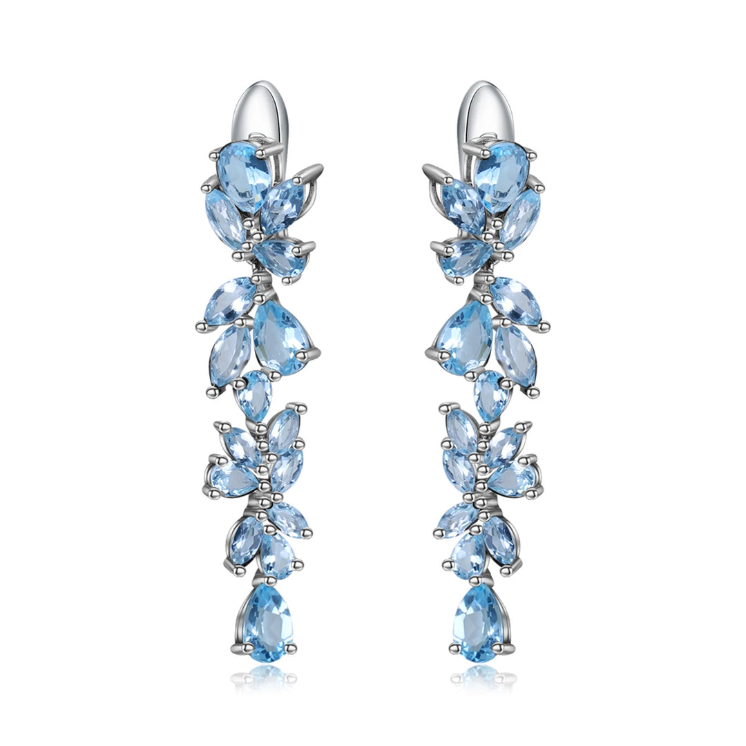 Charming Garnet Drop Earrings