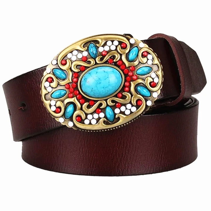 Refined Arabesque Buckle Belt