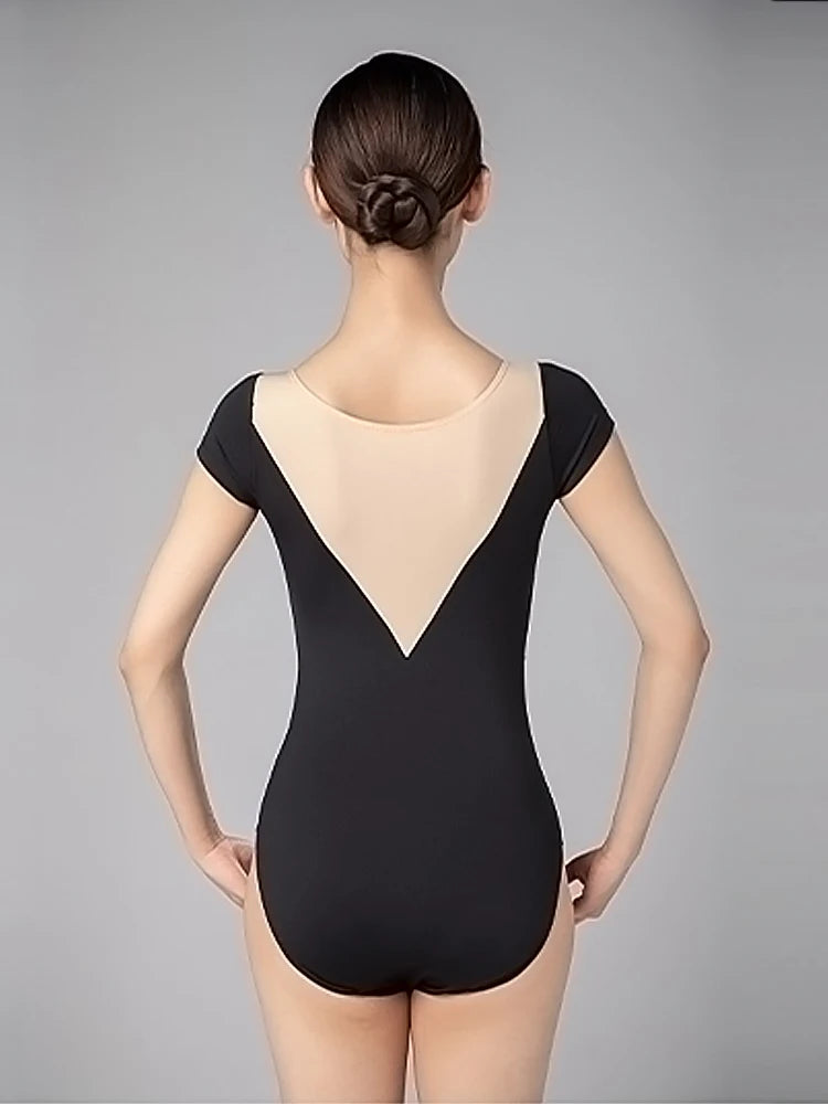 Stylish Deep V-Neck Leotard Dress