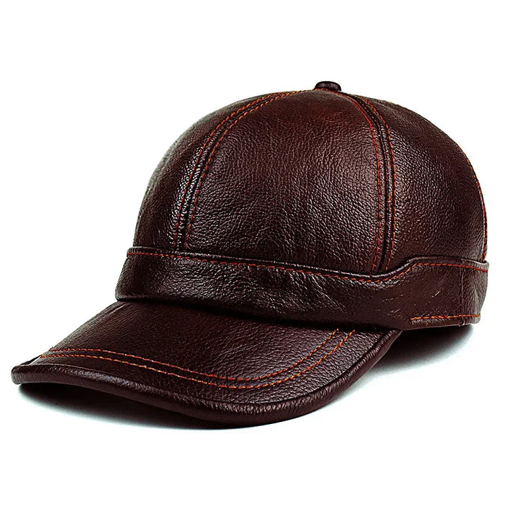 Classic Cow Leather Baseball Cap