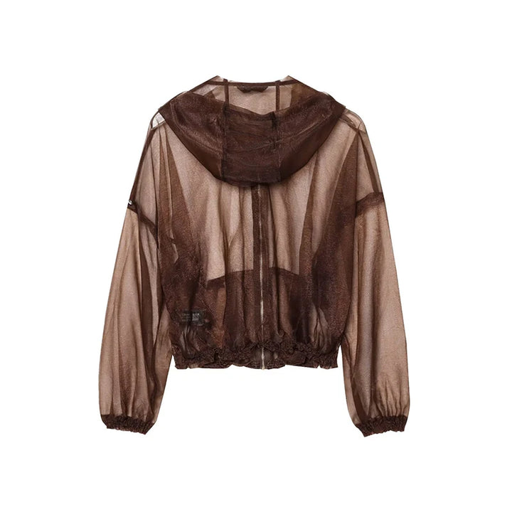 Casual Semi-Sheer Organza Jacket