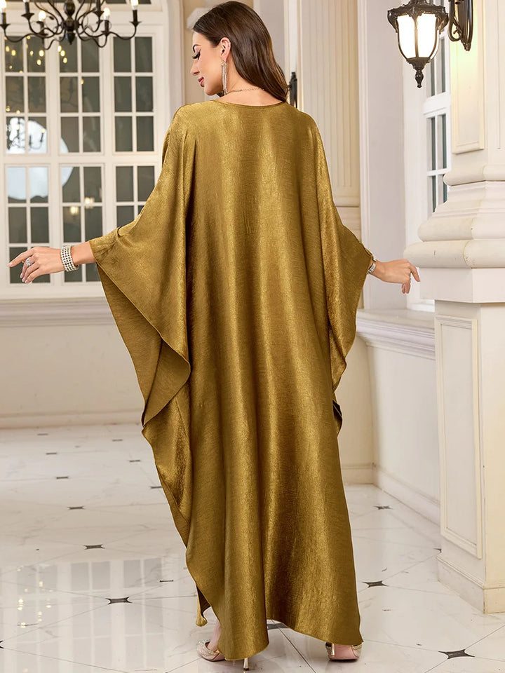 Sparkling Glitter Batwing Sleeve Kaftan