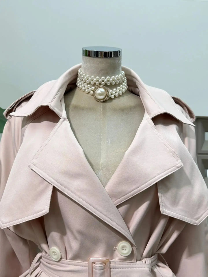 Trendy Lace-Up Cropped Coat