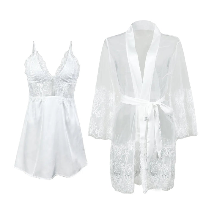 Charming 2-Piece Mesh Nightdress