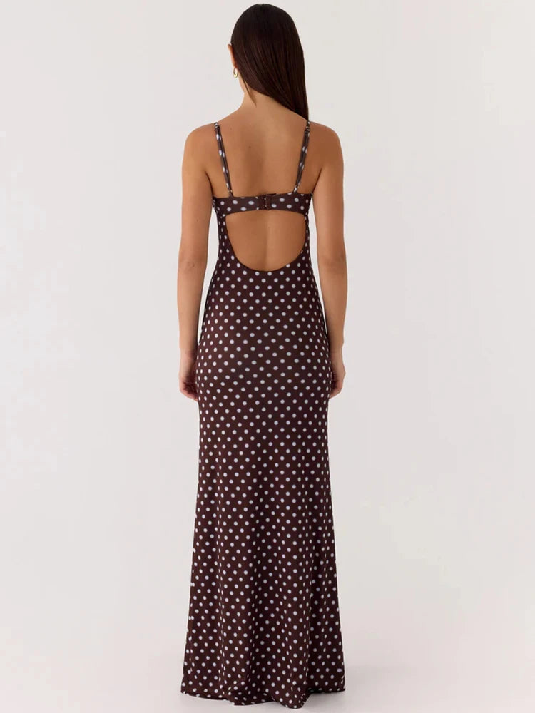 Fashionable Spaghetti Strap Maxi Dress