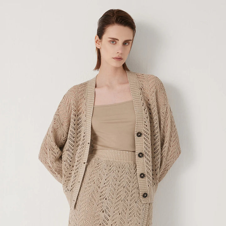 Homely Pure Linen Cardigan Sweater