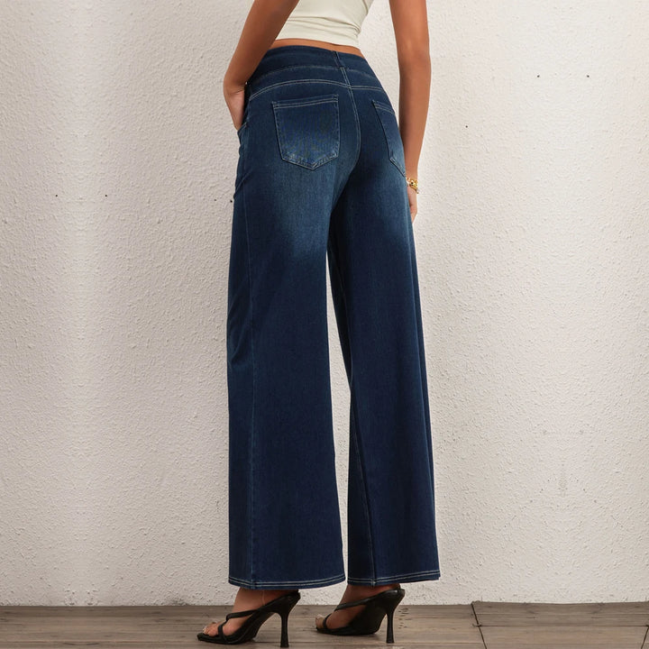 Stretchy Knit Loose Fit Jeans Pants