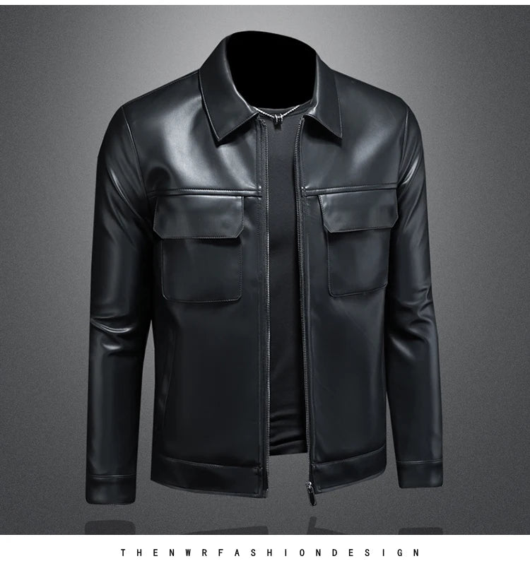 Luxury Faux Leather Biker Jacket