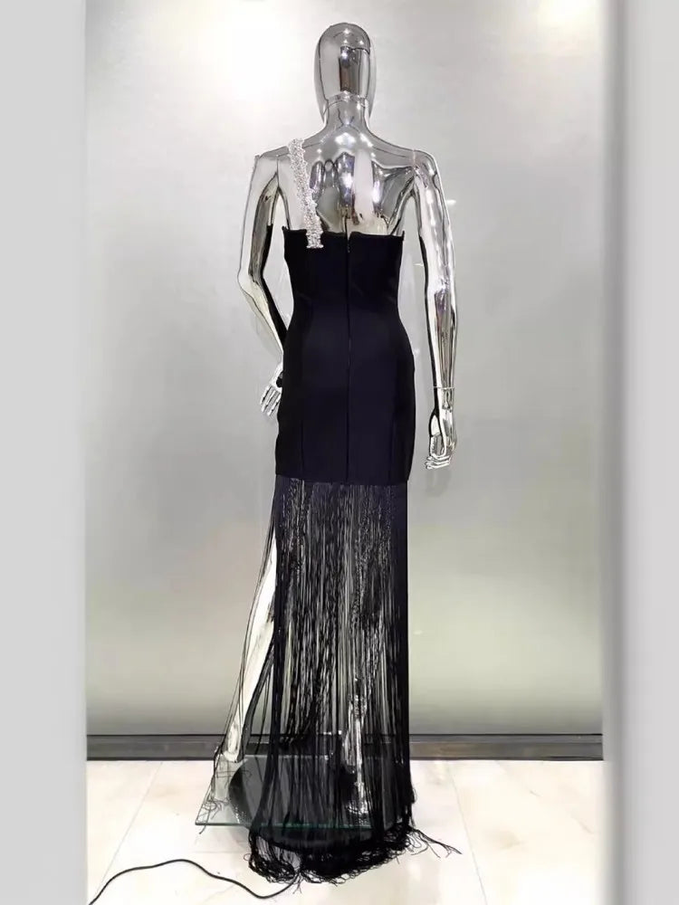 Stylish Slash Neck Midi Bodycon Dress