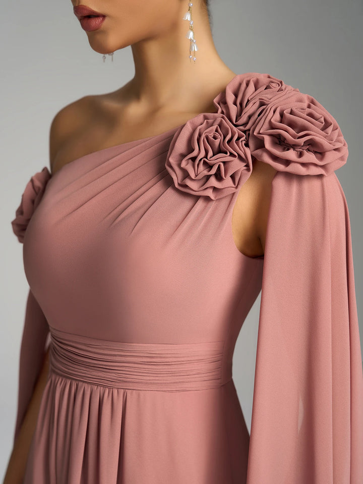 Beautiful Long Draped Chiffon Dress