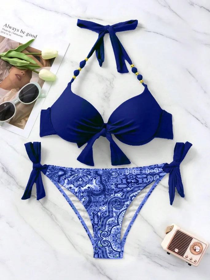 Lovely Push-Up Two-Piece Bikini Set