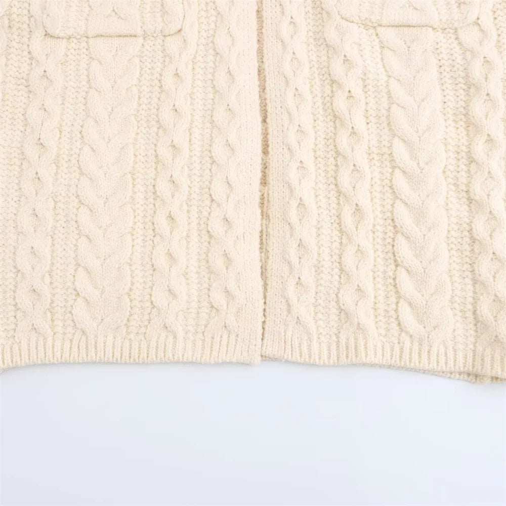 Refined Knitted Mid-Length Coat