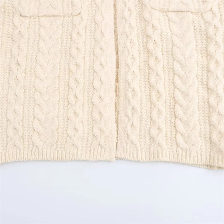 Refined Knitted Mid-Length Coat