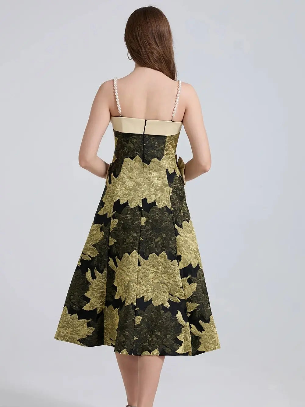 Gorgeous Bow Detail Evening Party Dress