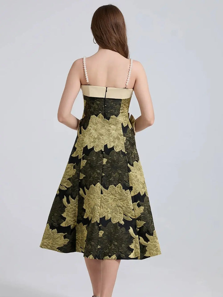 Gorgeous Bow Detail Evening Party Dress