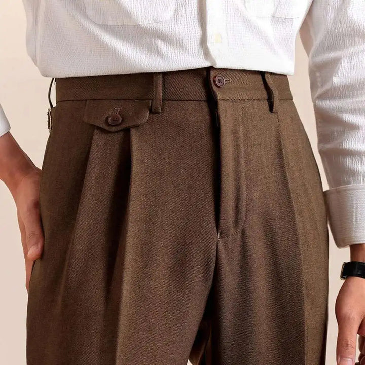 British Style High-Waist Dress Pants