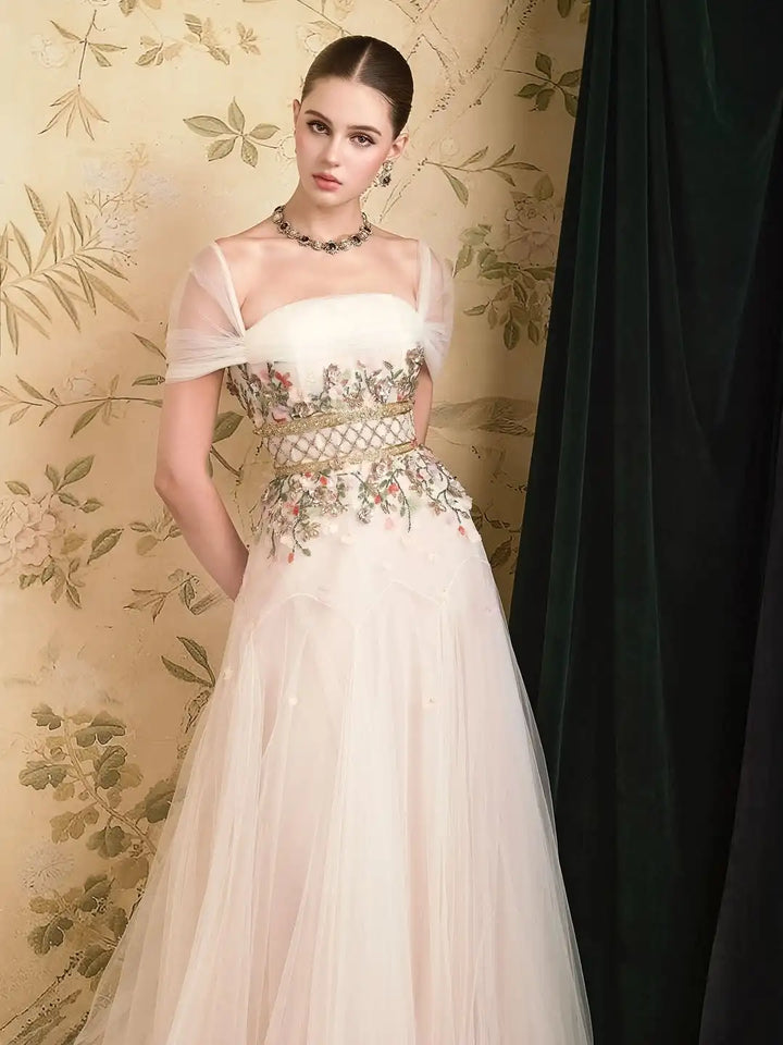 Glamorous A-Line Tulle Evening Dress