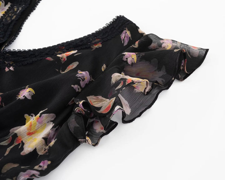 Beautiful Floral Print Midi Dress
