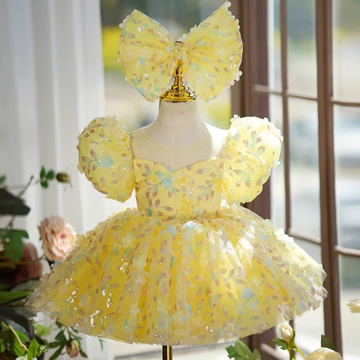 Bubble Sleeve Princess Formal Dress