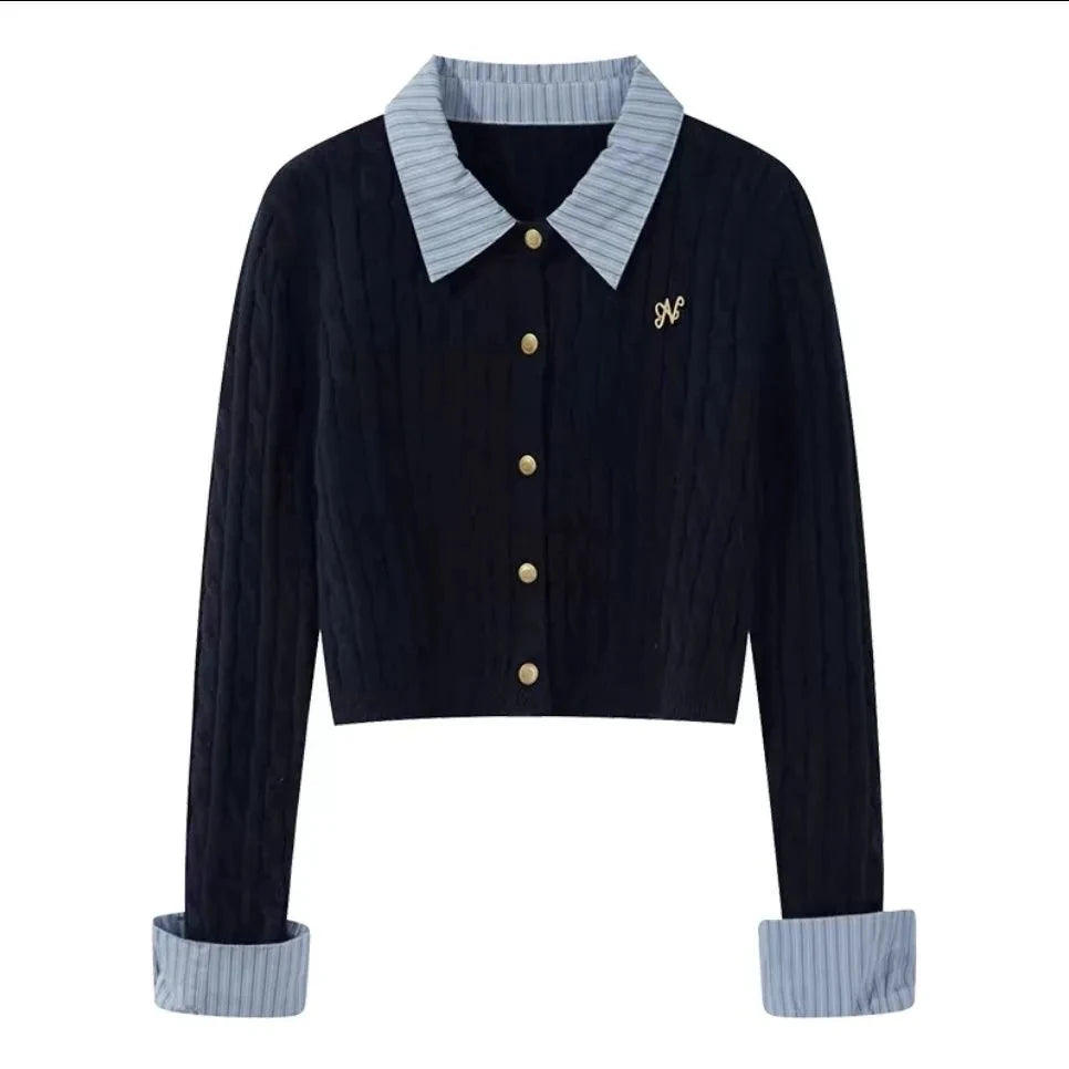 Aesthetic Knitted Long Sleeve Cardigan