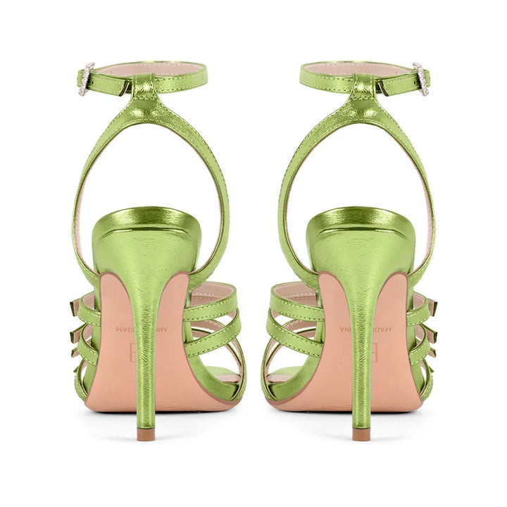 Classic Colorful Open Toe Heels