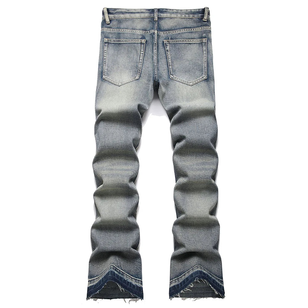 Flared Embroidery Bootcut Jeans Pants