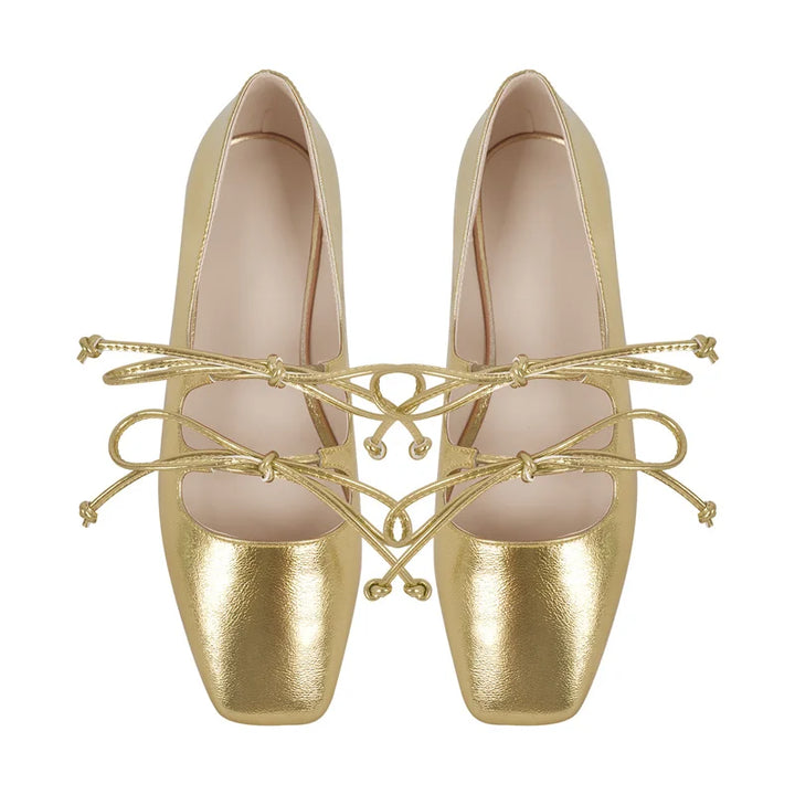 Square Toe Mary Jane Strap Shoes