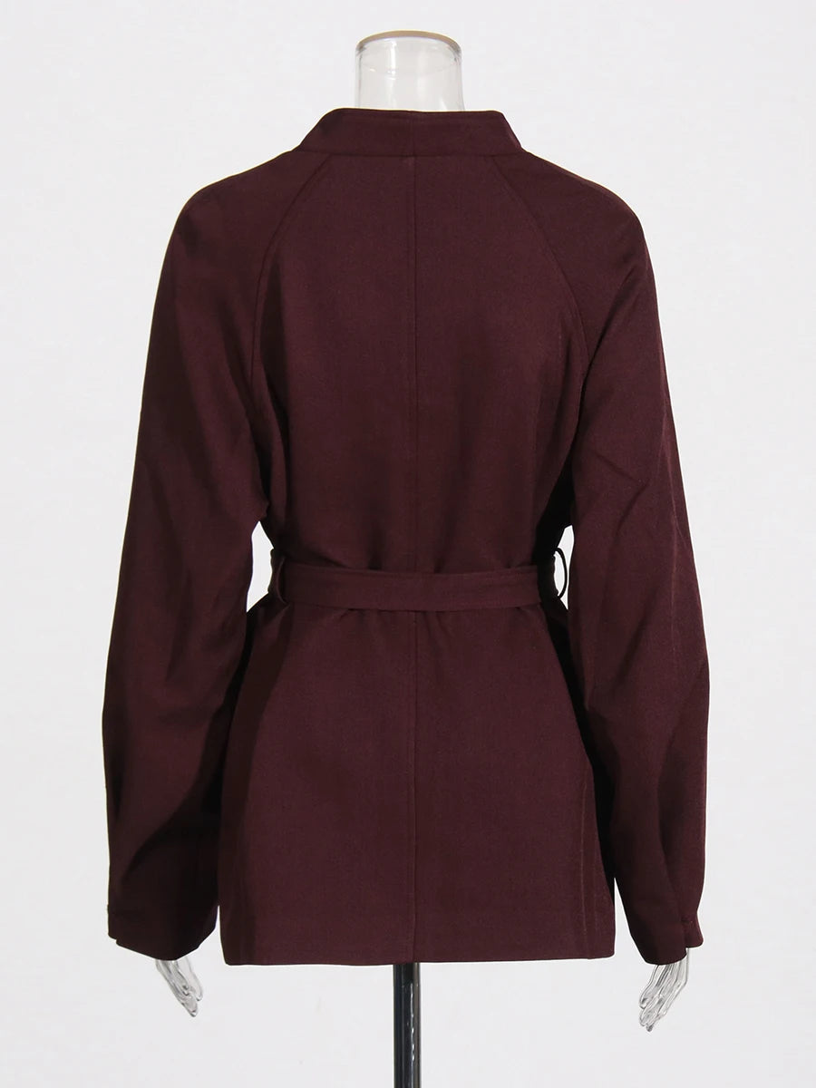 Trench-coat ample à ceinture boutonnée