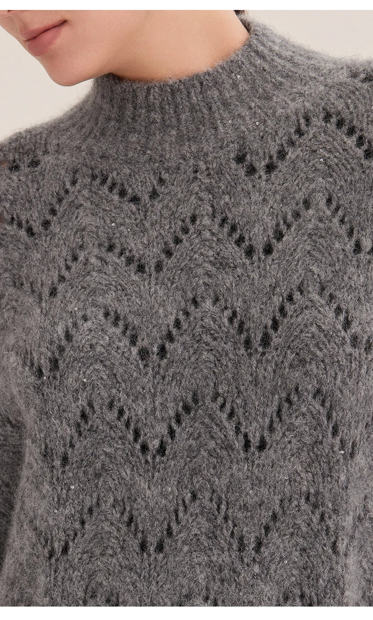 Refined Cashmere Mock Neck Jumper