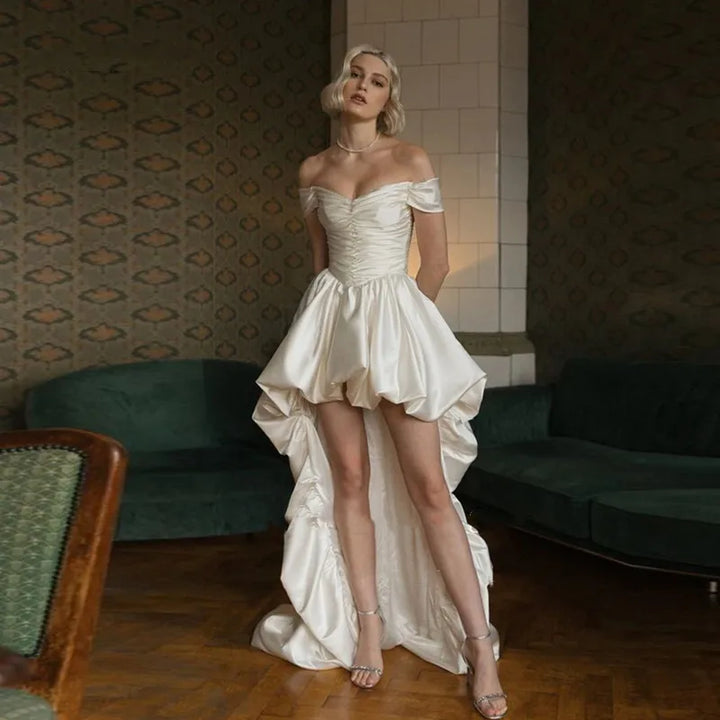 Light Luxury High-Low Wedding Dress