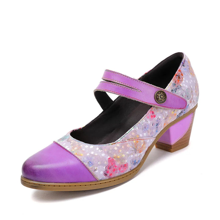 Versatile Round Toe Printed Pumps