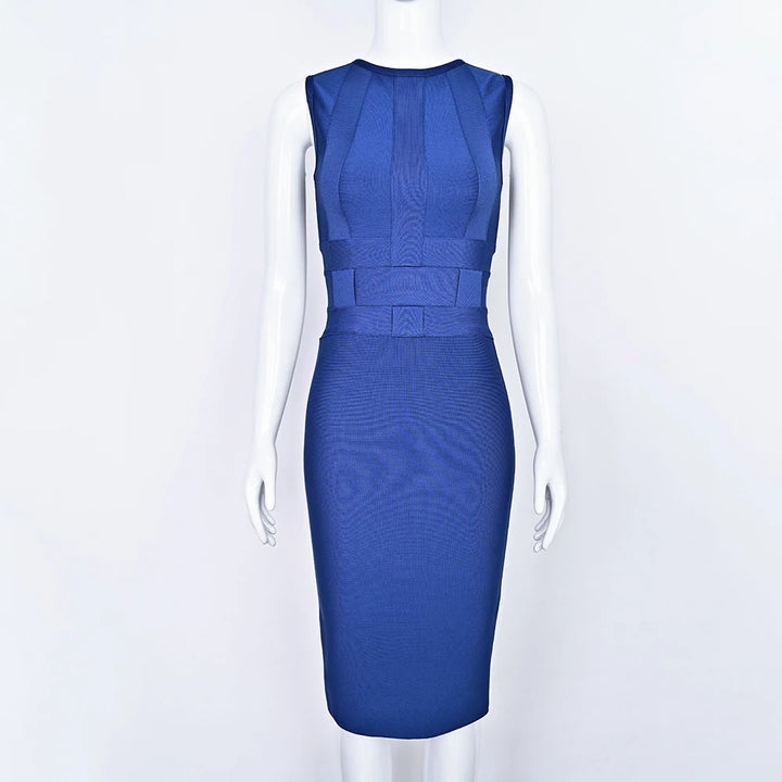 Trendy Woven Bandage Evening Dress