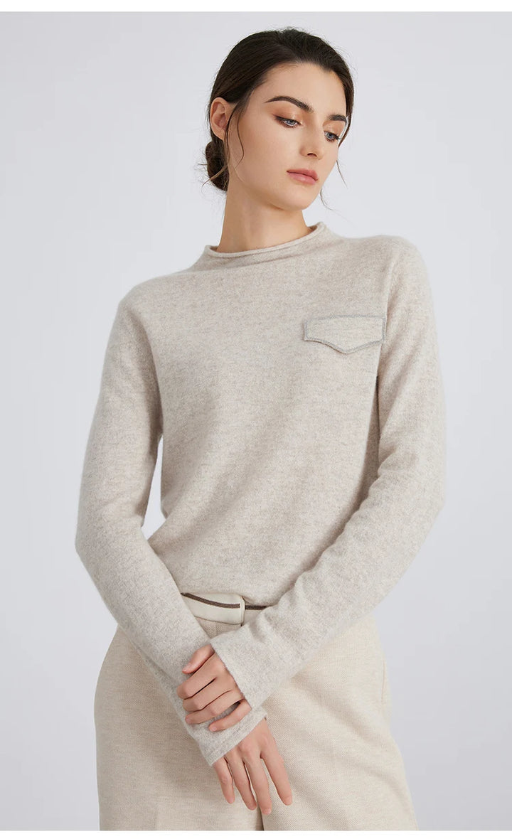 Soft Knitted Half-turtleneck Pullover Sweater