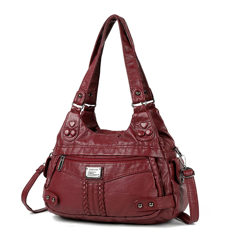 Refined Soft Leather Crossbody Bag