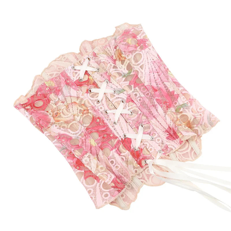 Sweet Double Layered Floral Lace Corset