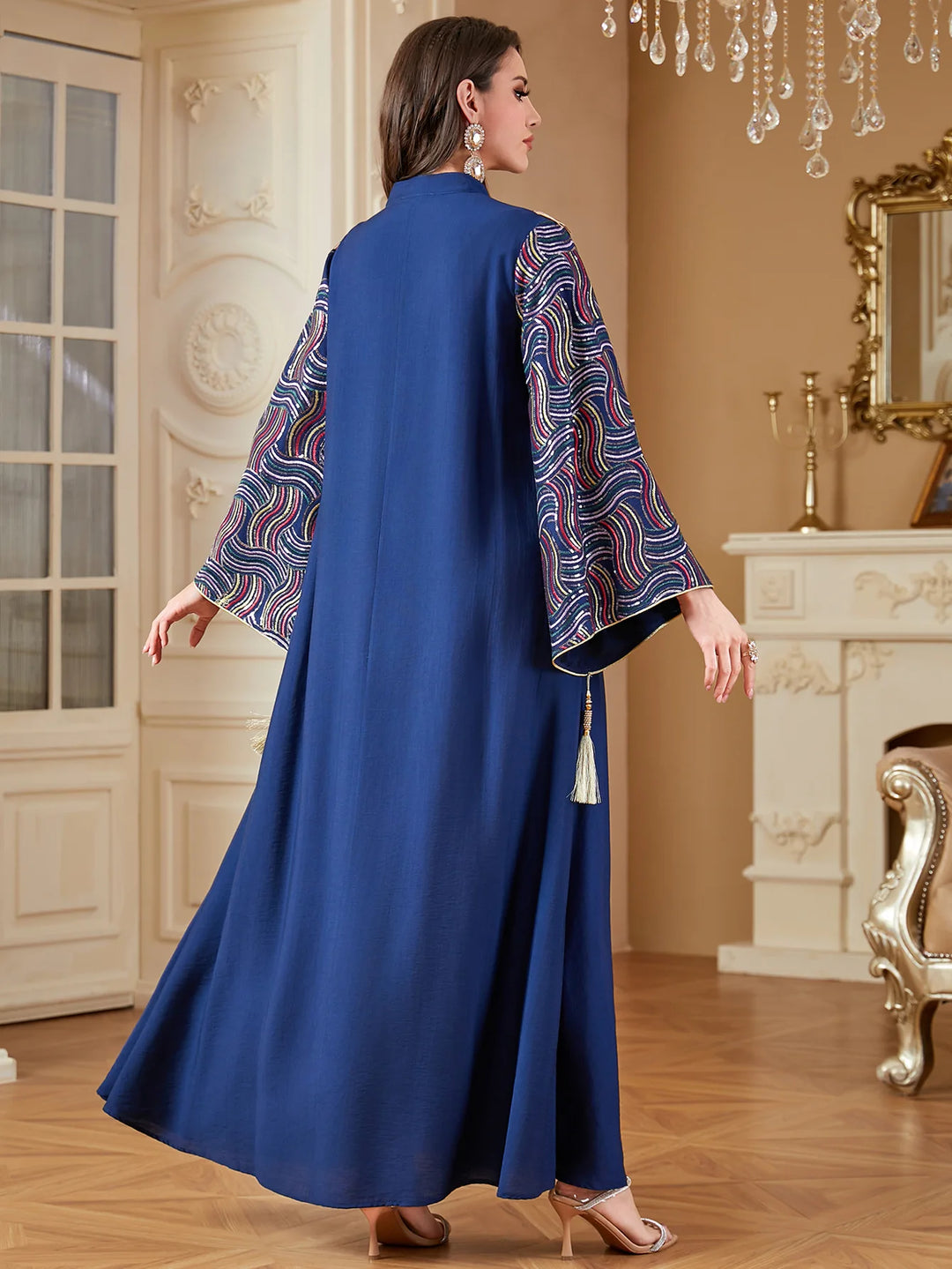 Refined Embroidered Long Jalabiya Dress