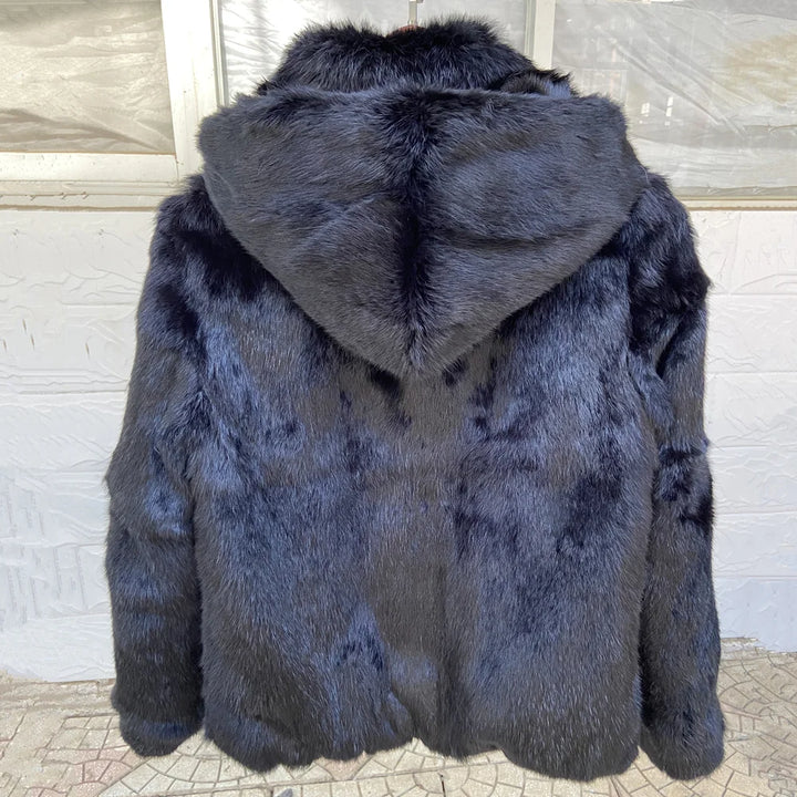 Natural Luxury Fur Women's Warm Coat