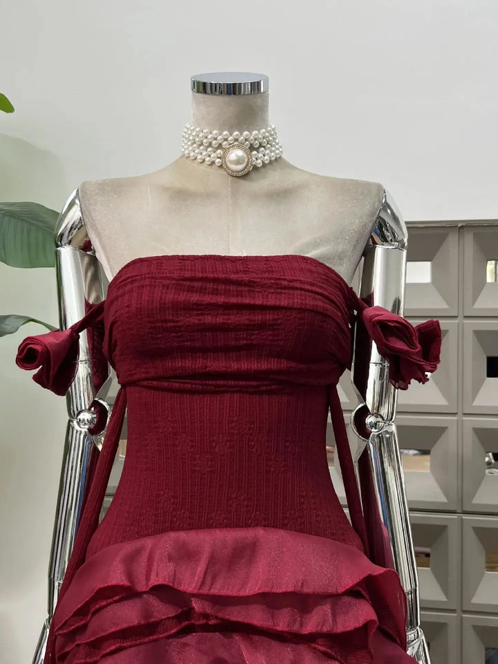 Gorgeous Three-Piece Halter Skirt Dress