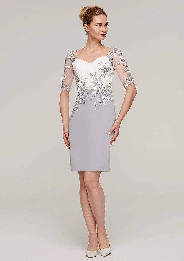 Delightful Lace Appliques Mother Of Bride Dress