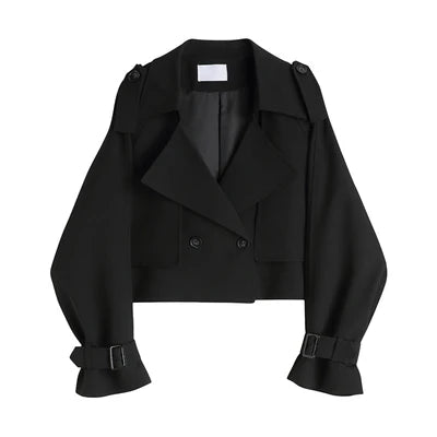 Trendy Double Breasted Tooling Coat